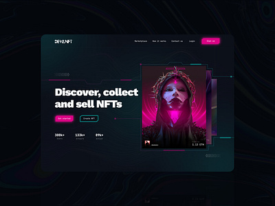 Daily UI #TriboCriativa - NFT Interface art cyber cyberpunk daily ui dark ui design hero banner nft nft hero banner nft interface nft ui tech tribo criativa ui ui design