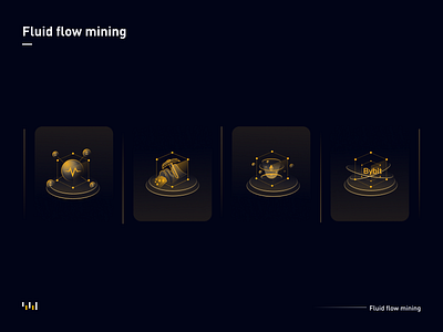 Fluid flow mining graphic design ui
