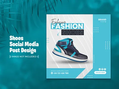 Shoes Social Media Post Template Design sports