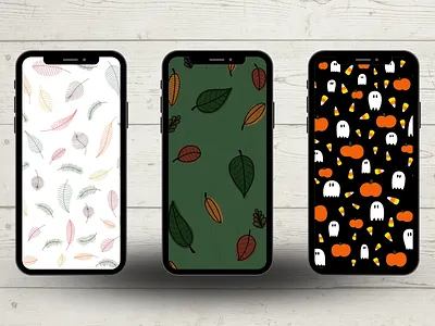 Illustrated Fall Wallpapers digital art digital illustration fall design fall wallpaper illustration procreate wallpaper