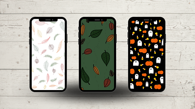 Illustrated Fall Wallpapers digital art digital illustration fall design fall wallpaper illustration procreate wallpaper