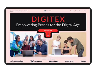Digitex Digital Agency Web Design animation design figma motion graphics navigation smartanimate ui uidesign uiux ux ux design uxdesign webdesign