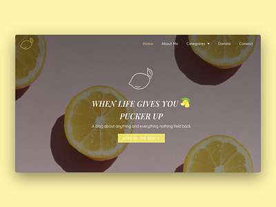 When Life Gives You Lemons blog blog website blogging design illustration logo ui web design wordpress blog wordpress website