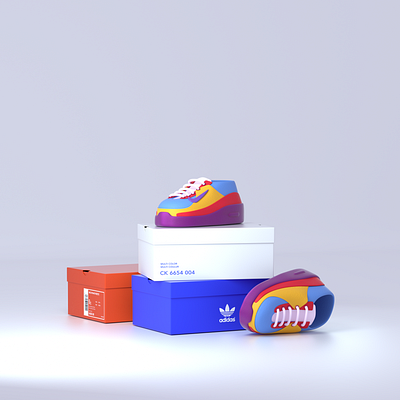 3D SHOES 3d branding illustration