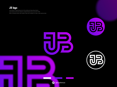 JB Logo Design Idea branding design discoverylogo graphic design icon illustration initiallogo jblogo logo logoawesome logofamous monogram ui ux vector