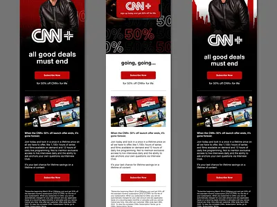 CNN+ Launch branding cnn digital digital marketing email email marketing graphic design mobile news ui ui design