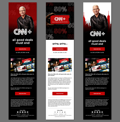 CNN+ Launch branding cnn digital digital marketing email email marketing graphic design mobile news ui ui design