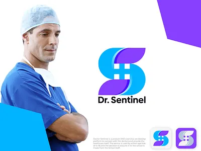 Doctor Sentinel | Medical Logo Design (unused) brand logo branding business logo clinic logo company logo doctor app doctor logo health logo healthcare hospital logo letter s logo design logo designer medical logo medical website logo medicine logo minimal modern logo pharmacy website logo