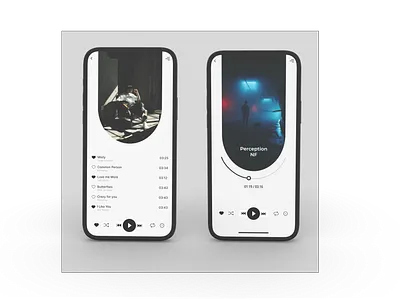 Quaver Music Player aesthetic design product design ui