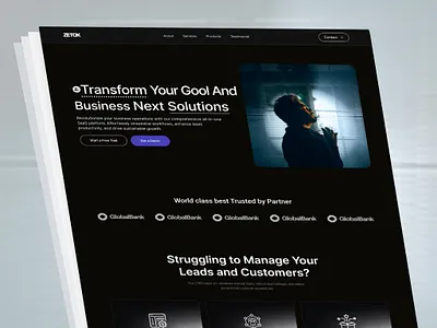 ZETOK Business Landing page astatik landing page dash bord landing page mordan mordan landing page ui user expreance desgin user inter face desgine ux