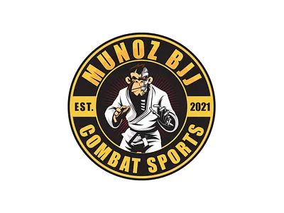 Munoz BJJ Combat Sport Logo Design branding illustration logo