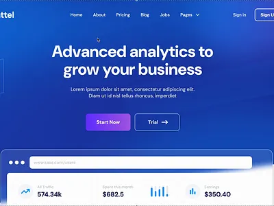 Dynamic Analytics Dashboard with Scroll Animations! ani bran dashboard logo react ui website