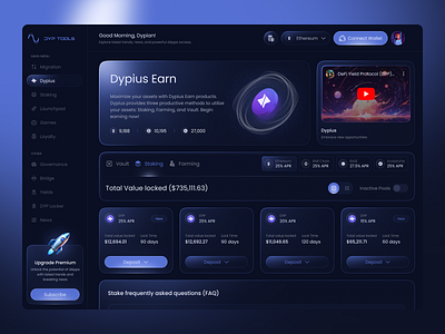 DYP - Crypto Dashboard Design crypto dashboard crypto earning crypto web design web dashboard web design