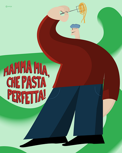 Mamma Mia, che pasta PERFETTA! digital design graphic design illustration