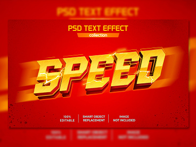 Speed Lightning Text Effect design fast flash illustration lightning logo speed text style thunder