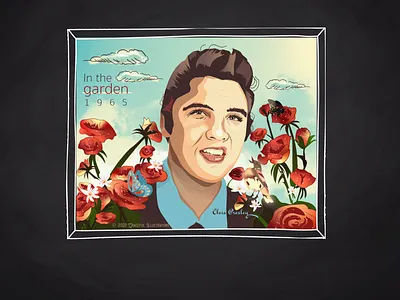 Elvis Presley - Public Figures design elvis hymn illustration in the garden song texture vector