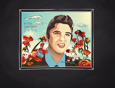 Elvis Presley - Public Figures design elvis hymn illustration in the garden song texture vector