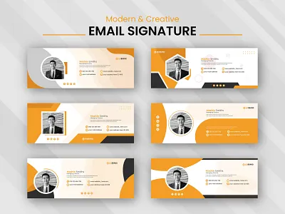 Modern Email Signature Designs banner design branding card corporate email signature design e mail signature email email signature graphic design graphicsobai html mail signature modern email signature popular print web web banner website website footer