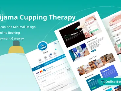 Hijama or Cupping Therapy Landing page Design booking branding cupping therapy design development divi divi builder divi theme eccommerce elegant themes hijama online booking payment gateway ui website wordpress