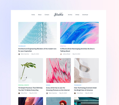 Stablo - JAMStack SaaS & Startup Blog Template free freebie html jamstack open source template