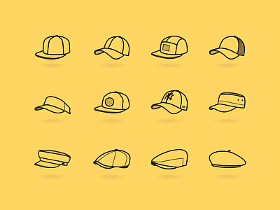 Headict cap caps graphic design headwear icon icon set