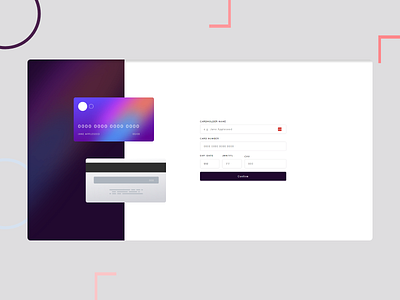 Card Details Form - Website ui