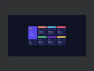 Time Tracking Dashboard - Website dashboard exercise fitness play time time tracking ui website work