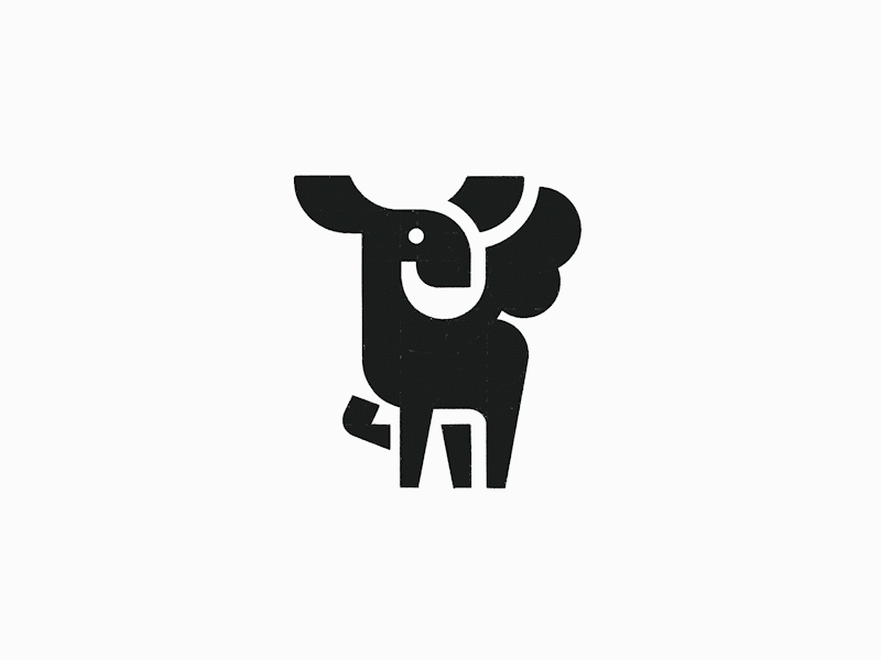 Moose & wing logomark sketching - Credit: @anhdodes 3d animal logo animation branding creature logo deer logo design graphic design illustration logo logo design logo designer logodesign minimalist logo minimalist logo design moose logo motion graphics ui wing logo