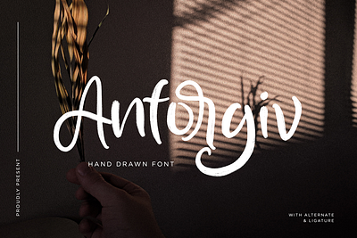 Anforgiv - Hand Drawn Font apparel branding brush design display hand drawn illustration logo modern natural poster quotes ui