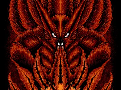 Naruto X Kurama - Naruto Shippuden anime design fanart fantasy illustration japanese manga naruto tshirt design