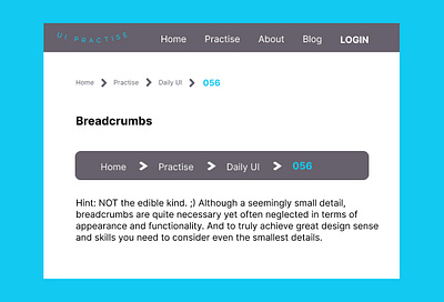 Breadcrumbs design ui