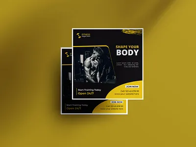 Gym Center social media post template creative designer editable facebook fitness flyer graphic design gym center instagram modern premium professional social square banner story