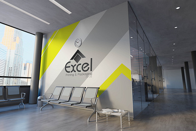 Excel Group Wall Design animation branding design graphic design illustration logo logo design package design ui ux vector