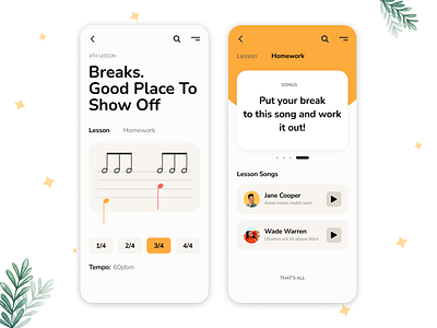 Drums Learning App 2 design illustration mobile app mobile app design ui ui ux ux ui designer hanoi