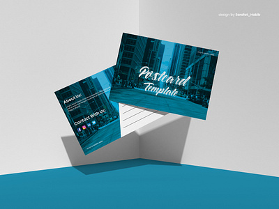 Postcard design branding postcard design