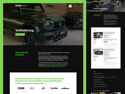 Unlim Munich Detailing detailing detailing studio figma munich unlim web web design web development