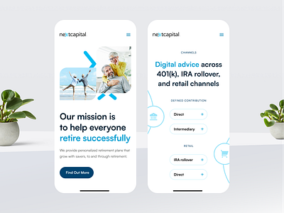 NextCapital design figma finance interface design landing page retirement ui ux web web design
