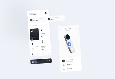 Smart home app clean dailyui design devices figma illustration mobile power smart smart home ui
