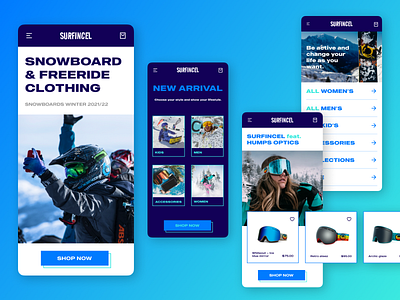Mobile concept for e-commerce — SERFINCEL clothes concept ecommerce mobile online shop ui web design winter