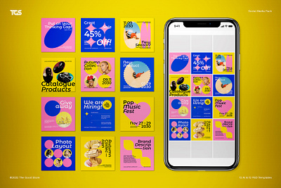 Geometric Basic Shapes Social Media Pack 90s basic basic shape brand branding dannyaldana fashion feed geometric geometric basic shape graphic design instagram instagram story nineties post shape startup template templates the good store