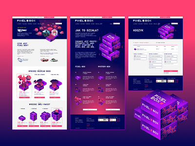 Pixel Box – Web Design brand identity brand strategy branding design desktop gradient graphic design illustration isometric logo pixel pixel logo retro ui ux vector web design website