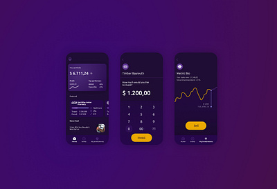 Investment App app design equity finance fintech invest investment ui