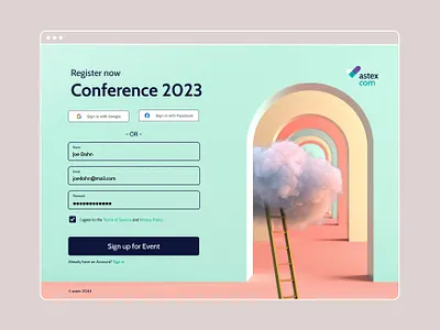 Sign up screen - minimal & modern dailyui figma ui webdesign webflow