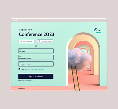 Sign up screen - minimal & modern dailyui figma ui webdesign webflow