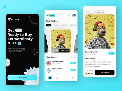 NFT Marketplace app. android app app app ui ux hire ui ux designer inspiration ios app mobile app nft nft app design nft app ui ux nft marketplace pro pro designer trending trendy design ui ui ux ui ux design ui ux designer ux