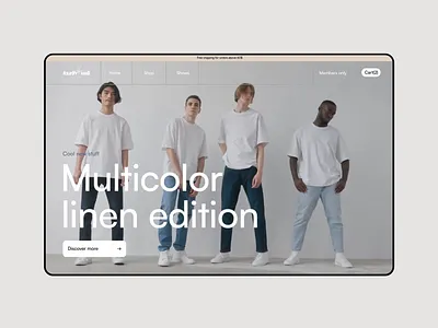 Fourthwall: Clothing Brand Homepage Animation adobe xd animation apparel branding clothing figma homepage hover minimal minimalistic motion graphics scroll simple ui uidesign