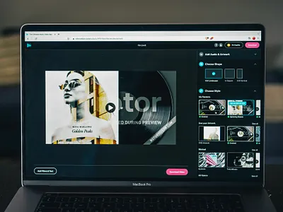 Make Animated Artwork Videos with Rotor animated artwork artwork video dark musician video editor video tool