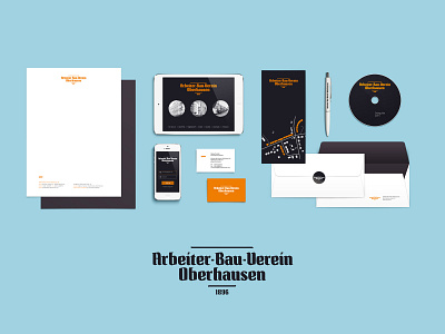 Arbeiter-Bau-Verein Logo / Business stationery brand brochure business stationery color corporate flyer illus illustration logo