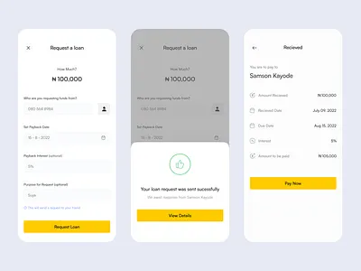 Lending Mobile App app design finance fintech ui ui design