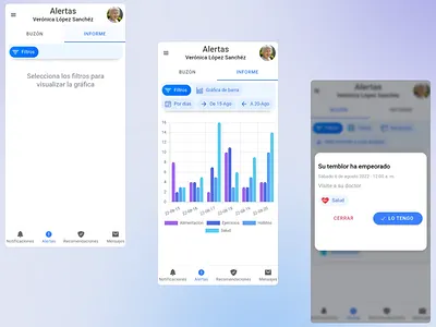 App para el tratamiento de enfermedad de Parkinson - Paciente